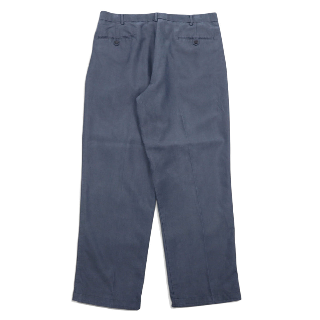 DOCKERS (Levi's) Relaxed Fit Tuck Wide Slacks Pants, Size L, Navy, Tencel/Polyester Blend, Pleated Relaxed Fit.