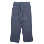 DOCKERS (Levi's) Relaxed Fit Tuck Wide Slacks Pants, Size L, Navy, Tencel/Polyester Blend, Pleated Relaxed Fit.