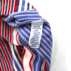 Polo by Ralph Lauren 90年代 USA製 マルチストライプ 鹿の子 ポロシャツ XL ホワイト ブルー レッド スモールポニー刺繍