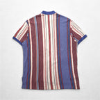 Polo by Ralph Lauren 90年代 USA製 マルチストライプ 鹿の子 ポロシャツ XL ホワイト ブルー レッド スモールポニー刺繍