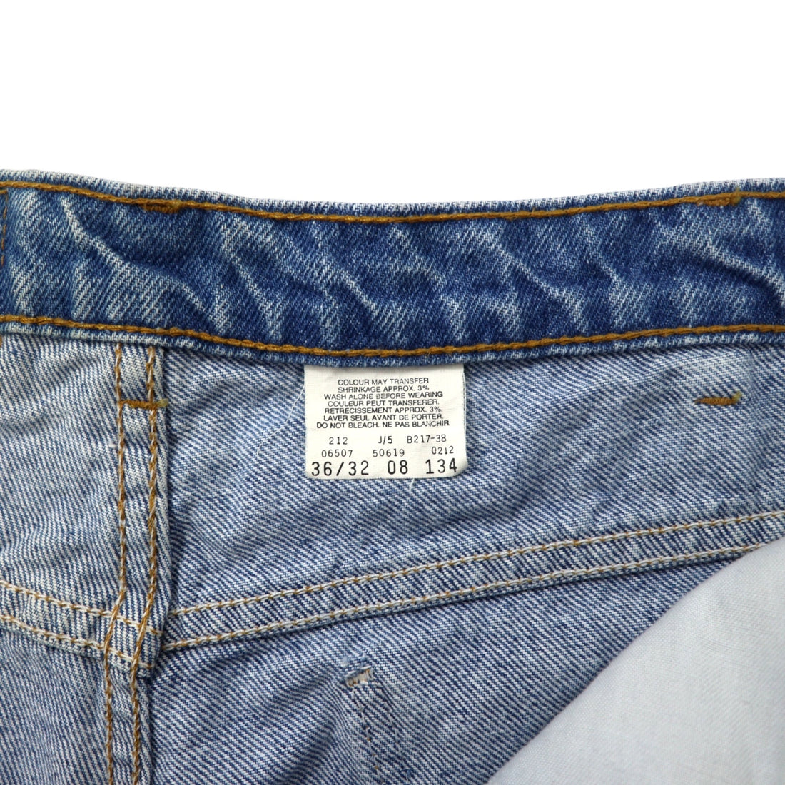 Levi's Made in Canada Euro Levi's 619 Orange Tab Denim Pants 36 Blue Cotton 50619-0212
