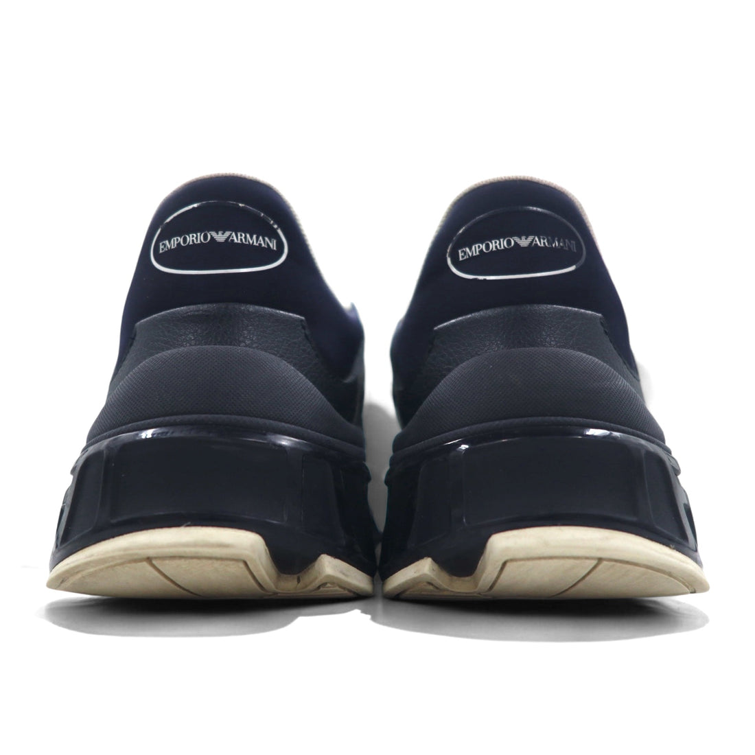 EMPORIO ARMANI Sneakers 26cm Black Nylon Leather X4X647 XN945