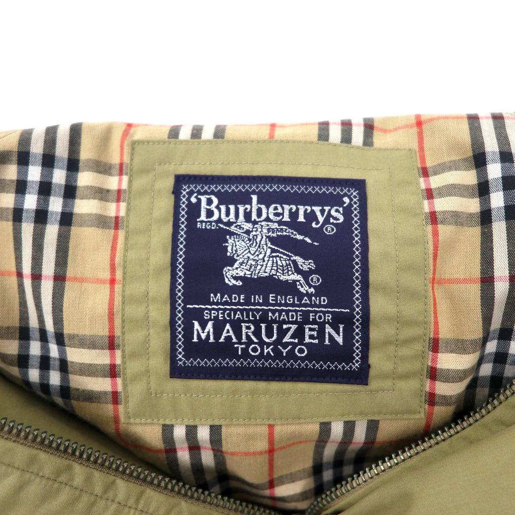 Burberrys Made in England Old Hooded Coat L Beige Cotton Polyester One-point logo embroidery Nova check lining