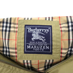 Burberrys Made in England Old Hooded Coat L Beige Cotton Polyester One-point logo embroidery Nova check lining