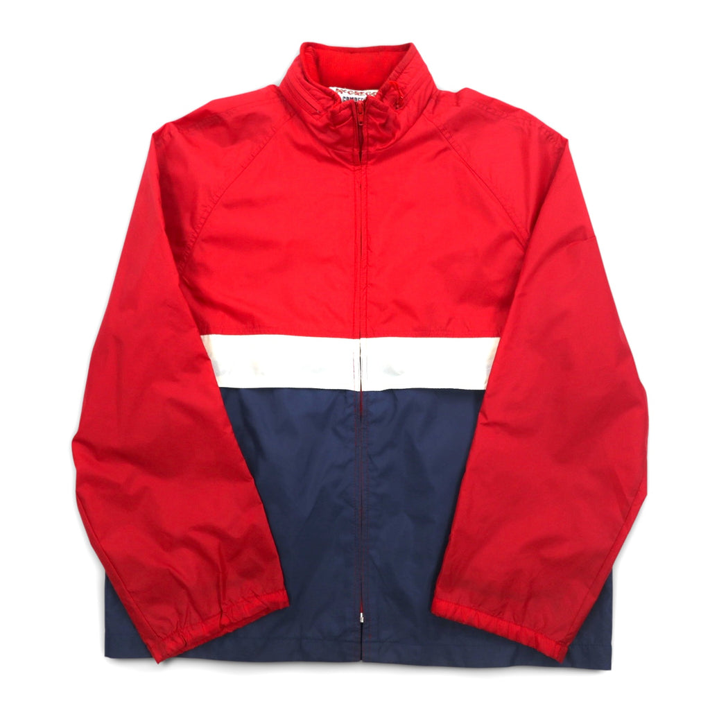 McGREGOR 80's COMPETITORS CLUB Sailing Jacket Nylon Jacket L Red Tricolor Retractable Hood