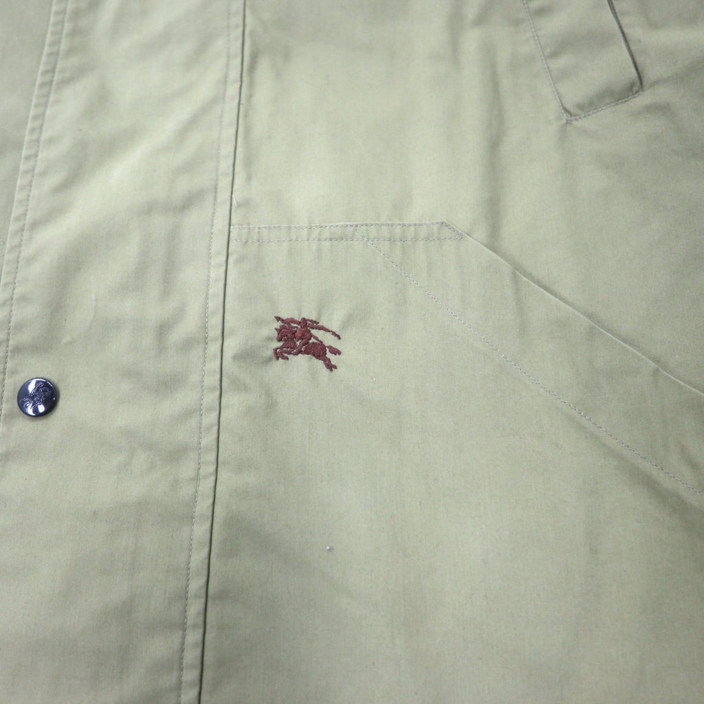 Burberrys Made in England Old Hooded Coat L Beige Cotton Polyester One-point logo embroidery Nova check lining