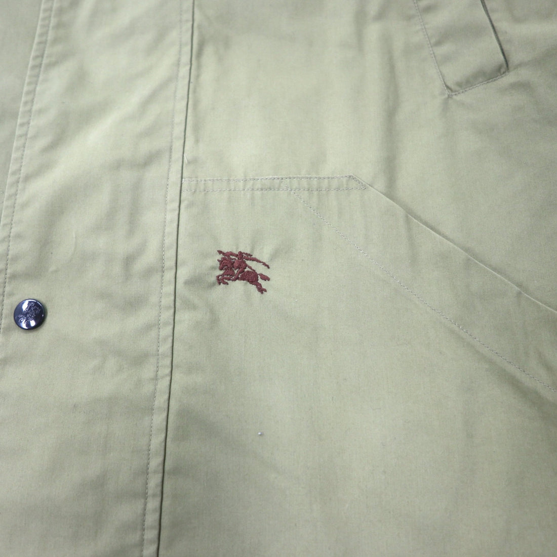 Burberrys Made in England Old Hooded Coat L Beige Cotton Polyester One-point logo embroidery Nova check lining