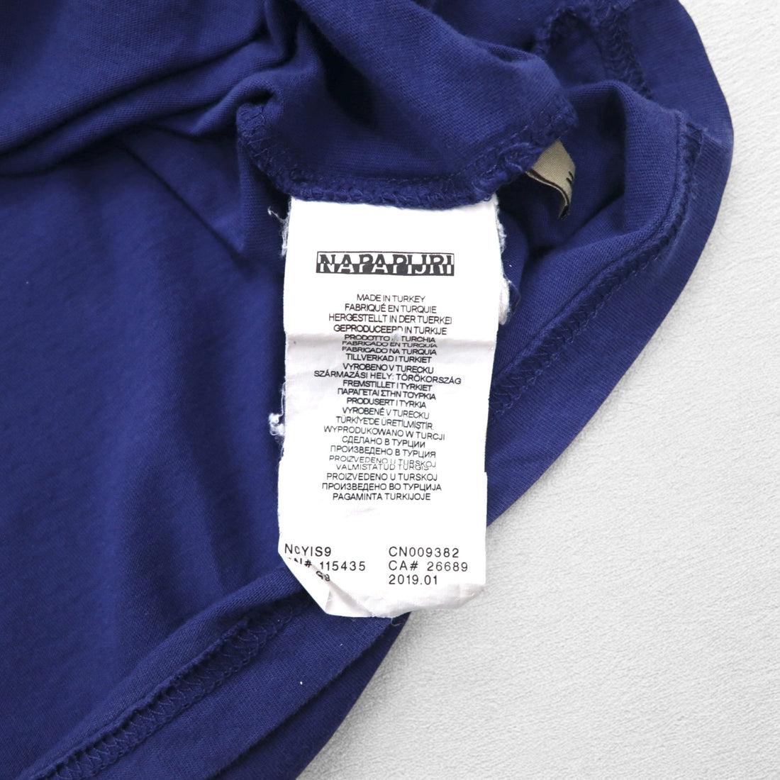 NAPAPIJRI Printed T-Shirt, Medium, Navy, Cotton, Made in Turkey
