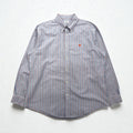 Brooks Brothers オックスフォード ボタンダウン シャツ XL ブルー REGENT ストライプ スーピマコットン