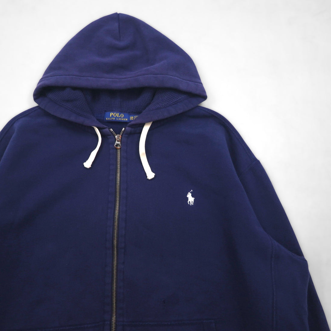 Polo Ralph Lauren Reverse Weave Full-Zip Hoodie, Size 2XL, Navy, with Small Pony Embroidery