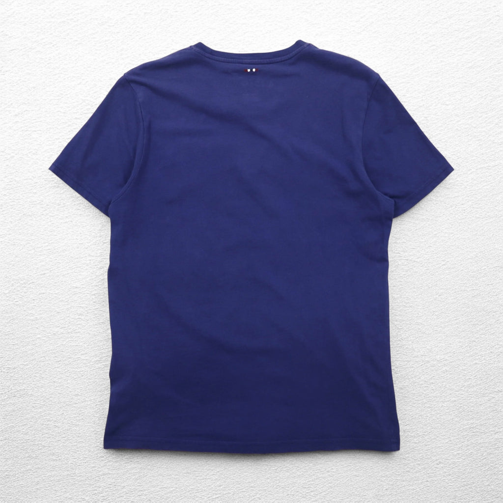NAPAPIJRI Printed T-Shirt, Medium, Navy, Cotton, Made in Turkey