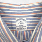 Brooks Brothers オックスフォード ボタンダウン シャツ XL ブルー REGENT ストライプ スーピマコットン