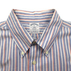 Brooks Brothers オックスフォード ボタンダウン シャツ XL ブルー REGENT ストライプ スーピマコットン