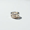 GUCCI Modernist Ring, Size 22, Wide, Silver 925, Made in Italy