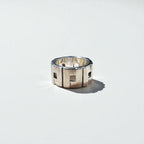 GUCCI Modernist Ring, Size 22, Wide, Silver 925, Made in Italy
