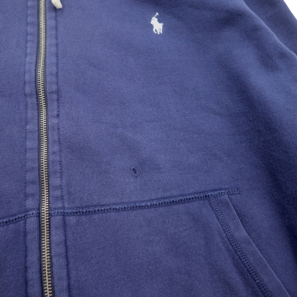 Polo Ralph Lauren Reverse Weave Full-Zip Hoodie, Size 2XL, Navy, with Small Pony Embroidery
