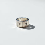 GUCCI Modernist Ring, Size 22, Wide, Silver 925, Made in Italy