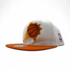 mitchell &amp; ness snapback bicolor baseball cap free adjustable fit white orange NBA phenix suns