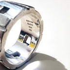 GUCCI Modernist Ring, Size 22, Wide, Silver 925, Made in Italy