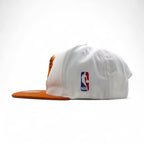 mitchell &amp; ness snapback bicolor baseball cap free adjustable fit white orange NBA phenix suns
