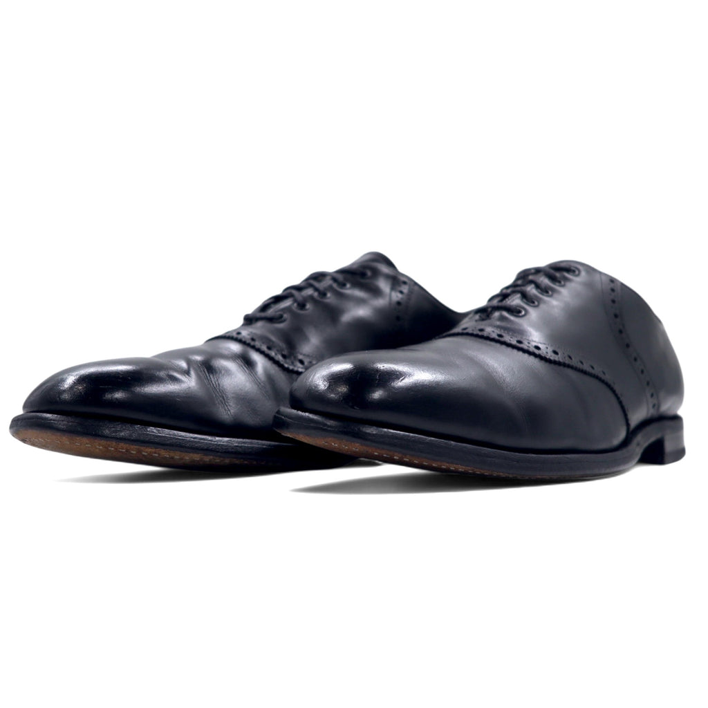 J&amp;M (Johnston &amp; Murphy) USA made 70's saddle shoes, size 28.5cm, black leather, Aristocraft 23741