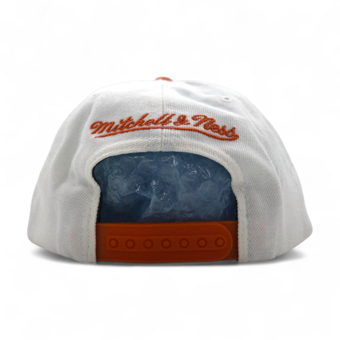 mitchell &amp; ness snapback bicolor baseball cap free adjustable fit white orange NBA phenix suns