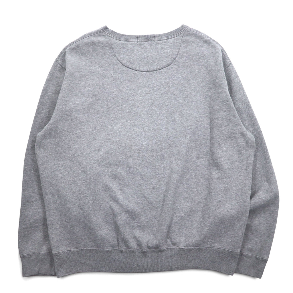 Polo by Ralph Lauren 90s Crew Neck Sweatshirt, XL, Grey, Small Pony Embroidery