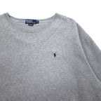 Polo by Ralph Lauren 90s Crew Neck Sweatshirt, XL, Grey, Small Pony Embroidery