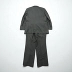 LANVIN 90s Double-Breasted Peak Lapel Suit and Blazer Set, Size L, Wide Fit with Metal Buttons