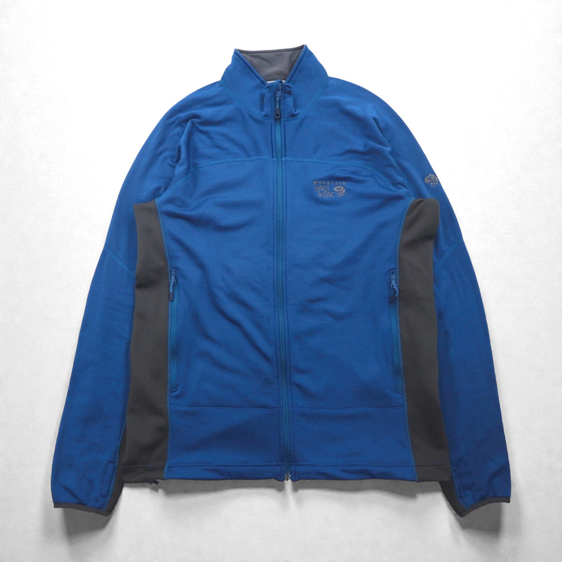 MOUNTAIN HARDWEAR POLARTEC Fleece Jacket L Navy DESNA GRID FULL ZIP OM6454