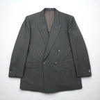 LANVIN 90s Double-Breasted Peak Lapel Suit and Blazer Set, Size L, Wide Fit with Metal Buttons