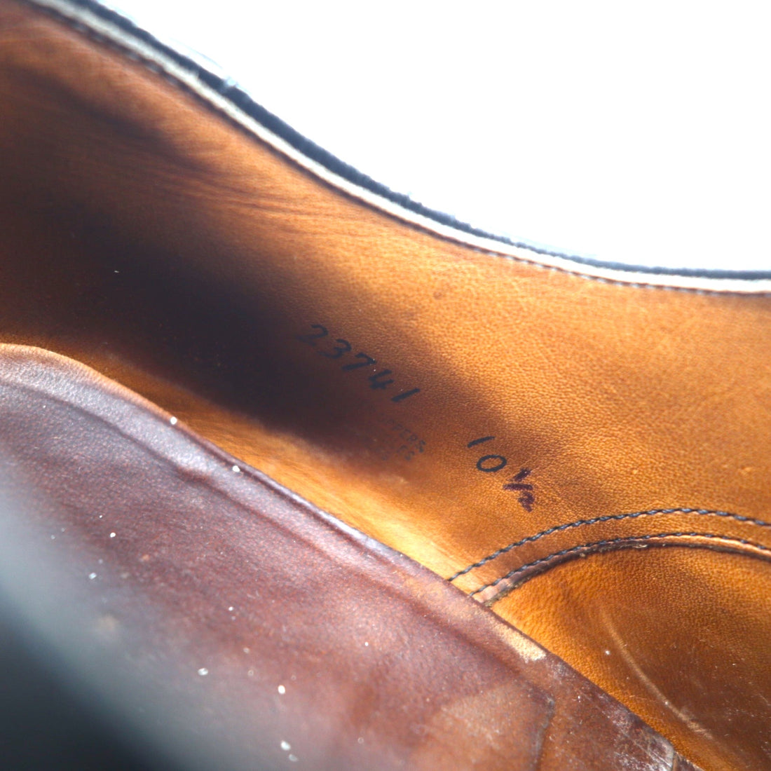J&amp;M (Johnston &amp; Murphy) USA made 70's saddle shoes, size 28.5cm, black leather, Aristocraft 23741