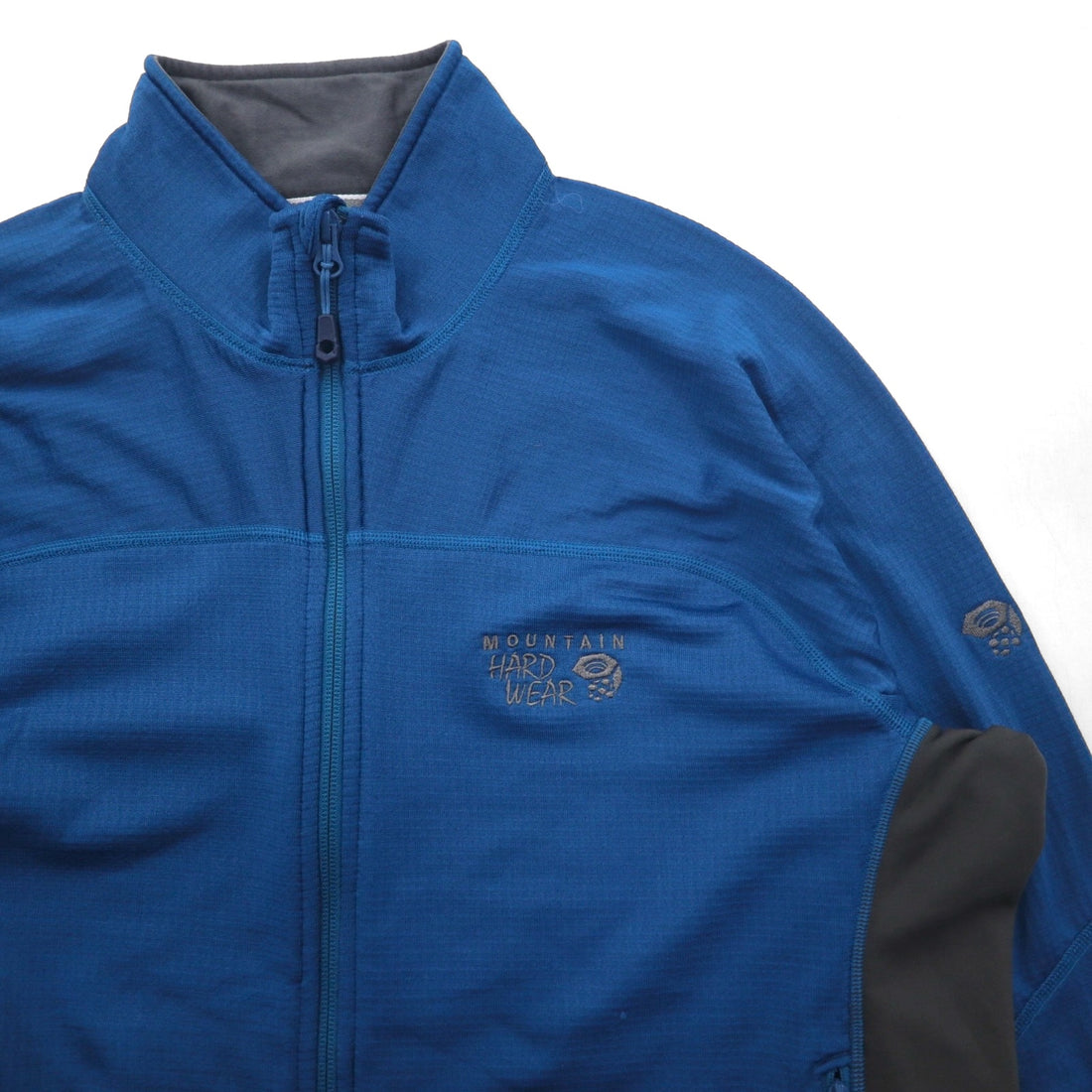 MOUNTAIN HARDWEAR POLARTEC Fleece Jacket L Navy DESNA GRID FULL ZIP OM6454