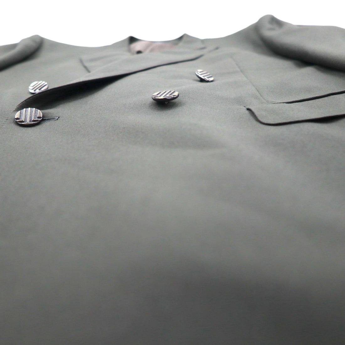 LANVIN 90s Double-Breasted Peak Lapel Suit and Blazer Set, Size L, Wide Fit with Metal Buttons