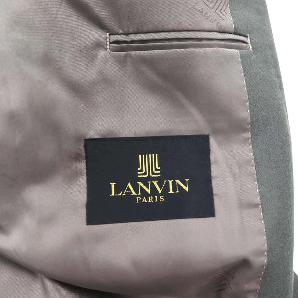 LANVIN 90s Double-Breasted Peak Lapel Suit and Blazer Set, Size L, Wide Fit with Metal Buttons