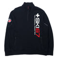 日本然リトテ-古着オンライン-POLO RALPH LAUREN ハーフジップ スウェット XL ブラック コットン POLO DOWNHILL RACING SERIES-POLO RALPH LAUREN Half Zip Sweatshirt XL Black Cotton POLO DOWNHILL RACING SERIES