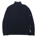 POLO RALPH LAUREN Half-Zip Sweatshirt XL Black Cotton POLO DOWNHILL RACING SERIES