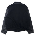 NORTH END Made in Canada 90's Sleeve Leather Stadium Jacket XL Black Wool NASA Embroidery