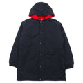 日本然リトテ-古着オンライン-POLO SPORT RALPH LAUREN 90年代 ナイロンジャケット フーディー XL ブラック フリースライナー バックロゴプリント ドローコード-POLO SPORT RALPH LAUREN 90's Windbreaker Hoodie XL Black Fleece Liner Back Logo Print Drawcord