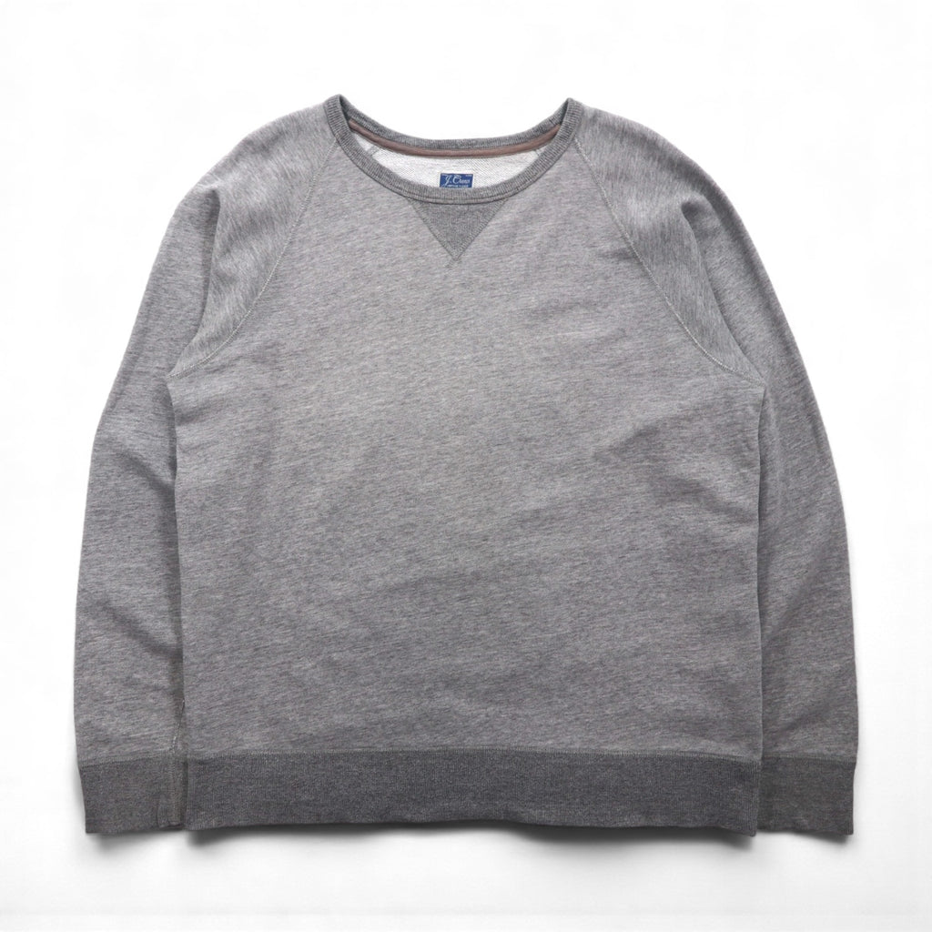 J.CREW 前V ヴィンテージ加工 ブランク スウェット トレーナー L グレー VINTAGE FLEECE クルーネック