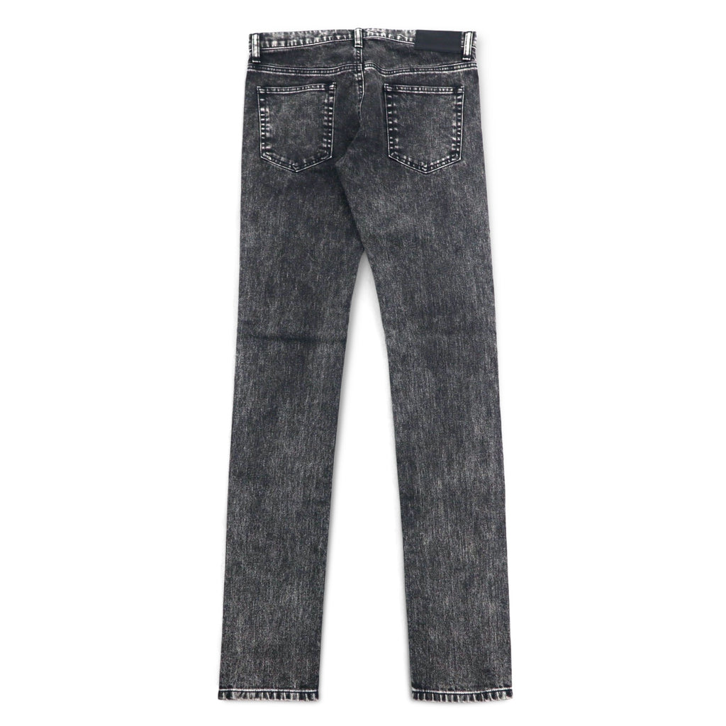 JOHN LAWRENCE SULLIVAN Chemical Wash Skinny Denim Pants L Black Grey 2B011 14-48 Made in Japan Unused