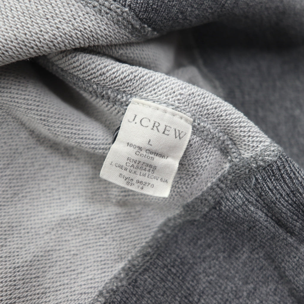 J.CREW 前V ヴィンテージ加工 ブランク スウェット トレーナー L グレー VINTAGE FLEECE クルーネック