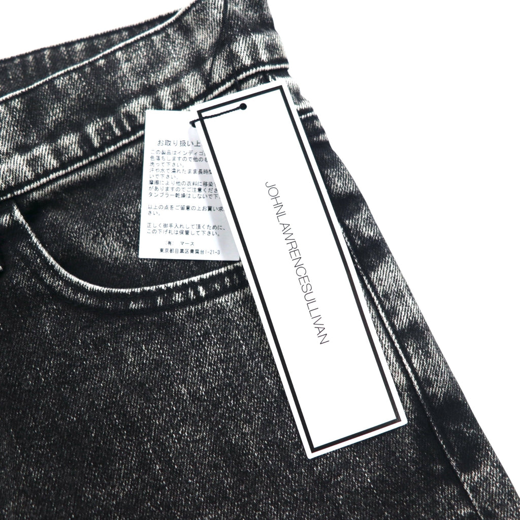 JOHN LAWRENCE SULLIVAN Chemical Wash Skinny Denim Pants L Black Grey 2B011 14-48 Made in Japan Unused