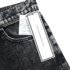 JOHN LAWRENCE SULLIVAN Chemical Wash Skinny Denim Pants L Black Grey 2B011 14-48 Made in Japan Unused