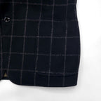 80s Japan Vintage Blazer Jacket KITAMURA 80s Made in Japan Tailored Jacket, Size M, Black Wool Tweed Windowpane Check