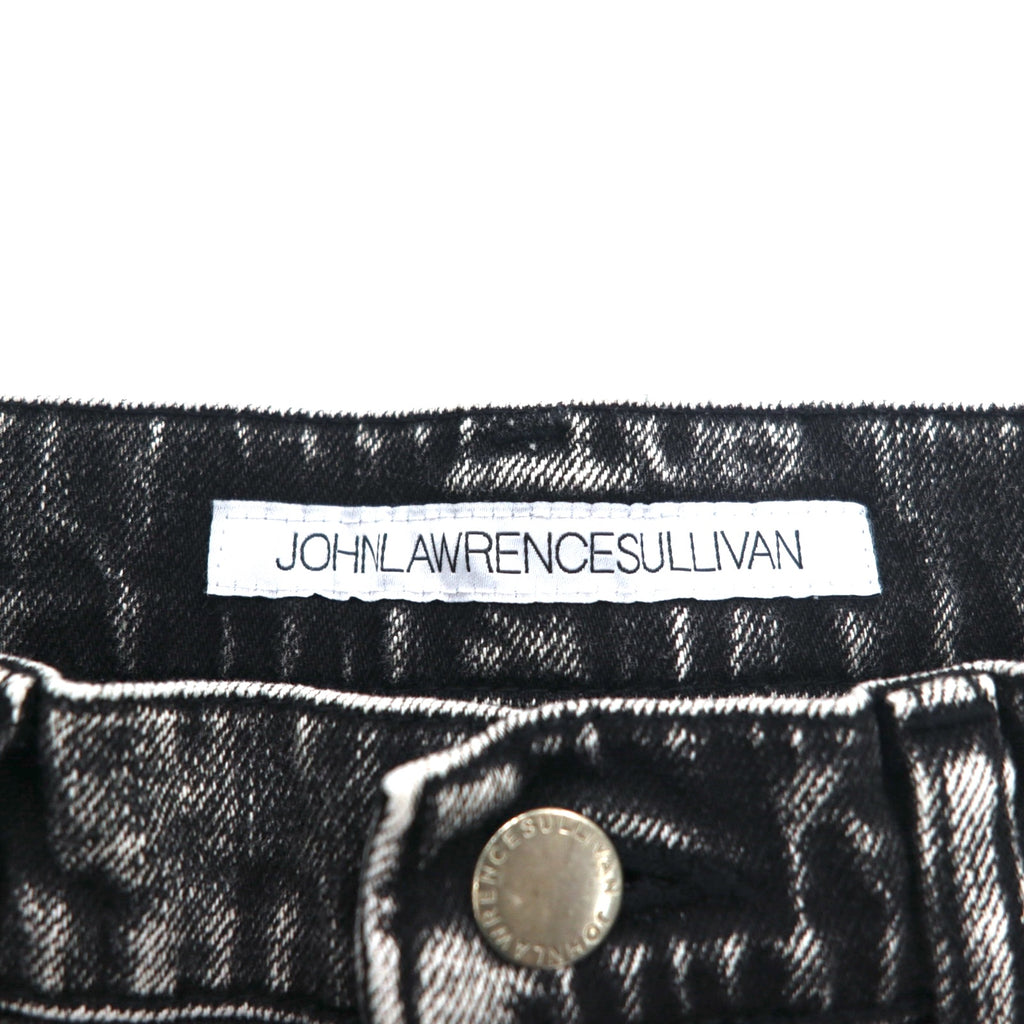 JOHN LAWRENCE SULLIVAN Chemical Wash Skinny Denim Pants L Black Grey 2B011 14-48 Made in Japan Unused