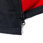 POLO SPORT RALPH LAUREN 90年代 ナイロンジャケット フーディー XL ブラック フリースライナー バックロゴプリント ドローコード