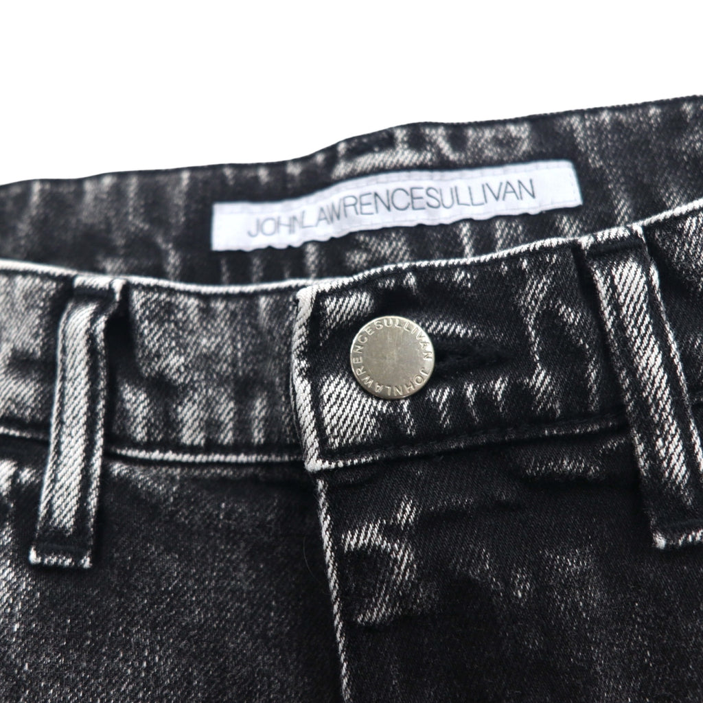 JOHN LAWRENCE SULLIVAN Chemical Wash Skinny Denim Pants L Black Grey 2B011 14-48 Made in Japan Unused