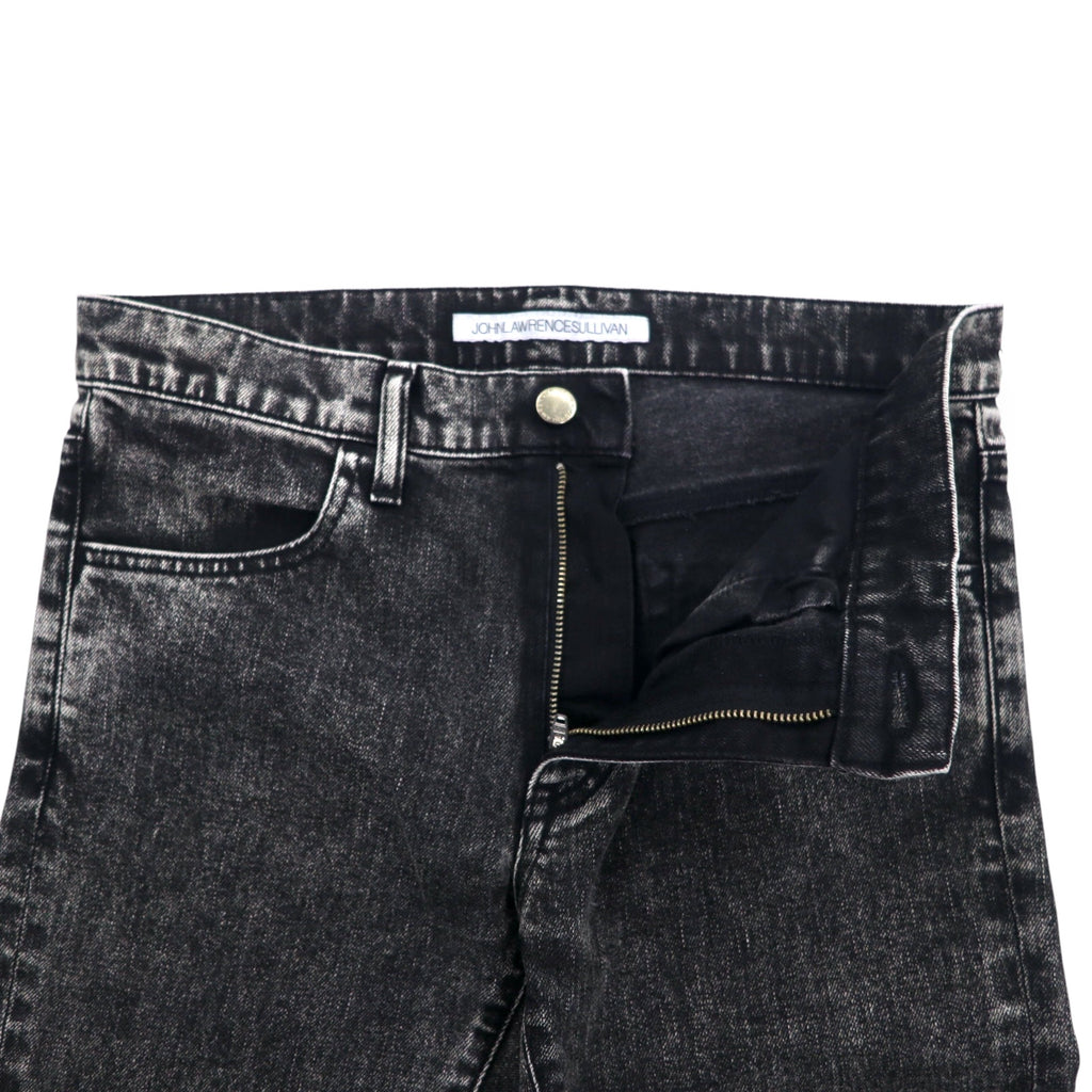 JOHN LAWRENCE SULLIVAN Chemical Wash Skinny Denim Pants L Black Grey 2B011 14-48 Made in Japan Unused