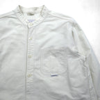 KEMPEL Made in Japan Stand Collar Pullover Shirt, Size L, Band Collar, Chest Pocket, 019-492-52